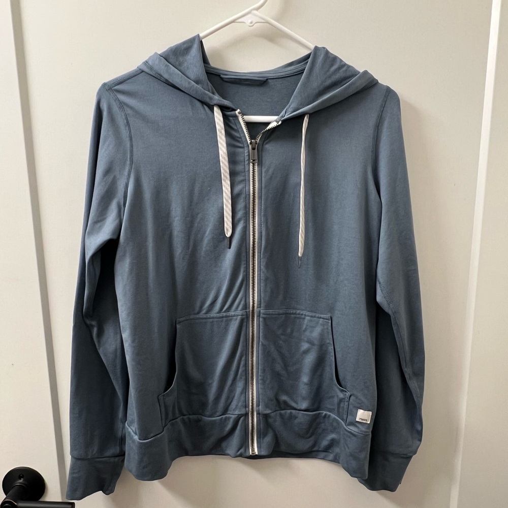 Vuori Light Slate Blue Zip Hoodie